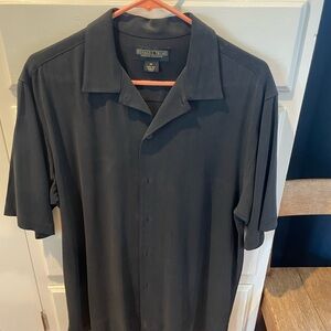 Donald J. Trump Signature Collection Men's Black Shirt—100% silk